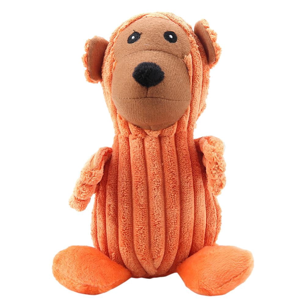 Mgaxyff Cute Animal Shape Pet Chew Toy Soft Plush Sound Toys Puppy Dog