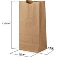 MT Products 8 lb Disposable Brown Grocery Bags/Paper Brown Bags 100 Pieces