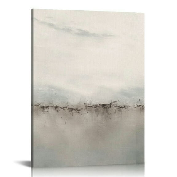 Acheng Framed Canvas Print Wall Art Set Watercolor Pastel Duotone Tan Landscape Abstract Modern Art Decorative Contemporary for Living Room, Bedroom, Office 12x16 in