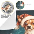 thumbnail image 2 of Kitchen Drying Mat Kitchen Drying Pad 16x18In Drying Dish Mat Dish Drying Mats Kitchen Countertop Multi-Function Drain Drying Mat Warm Christmas Orange Dog, 2 of 8