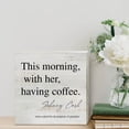 thumbnail image 4 of Zomyto 7x7 IN Funny Coffee Wooden Box Sign Desk Decor This morning with Her Having Coffee Wood Block Plaque, 4 of 5