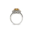 thumbnail image 5 of 1.80 Carat (Ctw) Citrine Ring in Antiqued Sterling Silver with 14K Gold Accents, 5 of 6