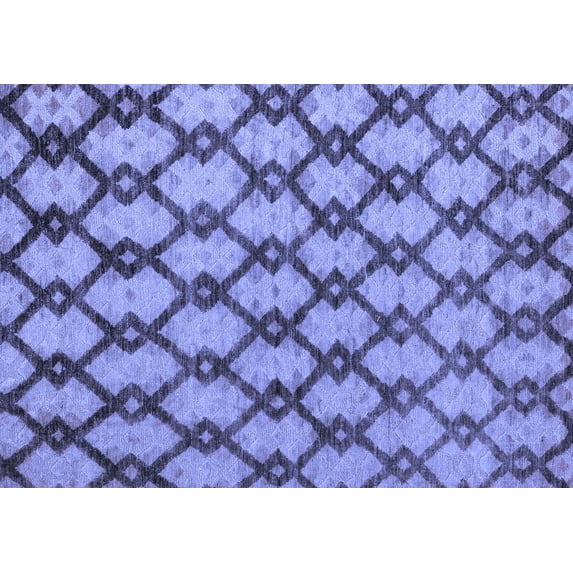Ahgly Company Machine Washable Indoor Rectangle Abstract Blue Modern Area Rugs, 8' x 12'