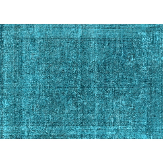 Ahgly Company Indoor Rectangle Oriental Light Blue Industrial Area Rugs, 8' x 12'