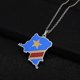 thumbnail image 2 of Collar de acero inoxidable, colgante con mapa de la República Democrática del Congo Africana, accesorios de moda para hombres y mujeres, el mejor regalo para familiares o amigos., 2 of 3