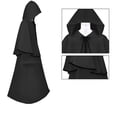 thumbnail image 5 of FNFYFH Renaissance Costumes Cloak with Hood Arm Holes Adults Medieval Hooded Cape for Halloween Cosplay, 5 of 7