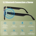 thumbnail image 3 of OBEST Gafas de Sol Inteligentes, Gafas con Audio Inteligente con Bluetooth, Altavoz y Micrófono Integrados, Música de Oído Abierto y Llamadas Manos Libres, para Deportes, Viajes y conducción, 3 of 5