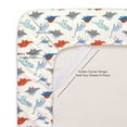 thumbnail image 3 of Kids Classic Printed Microfiber Sheet Sets, Ultra Soft Fitted Sheets with Straps - Dinosaur, Twin XL Size, 3 of 5