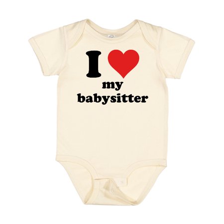 

Inktastic I Heart My Babysitter Gift Baby Boy or Baby Girl Bodysuit