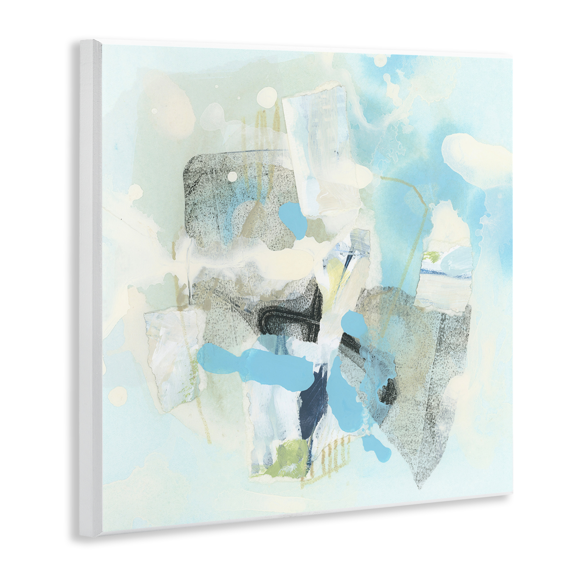 Stupell Industries Modern Paint Splash Abstract Abstract Painting Unframed Art Print Wall Art, 12 x 12
