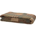 thumbnail image 4 of VHC Brands Crosswoods Patchwork Cotton Primitive Bedding Pre-Washed Luxury King Quilt, Dark Olive Green, 4 of 4