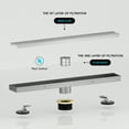 thumbnail image 4 of 24 inch Linear Shower Drain with Removable Square Hole Panel by Using Brushed 304 Stainless Steel Process, Linear Drain Equipped with Adjustable Feet and Hair Strainer, 4 of 10