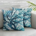 thumbnail image 3 of Leisuo Canvas Throw Pillow Cover Shell for Couch Sofa Home Decoration Aquarelle Painting Print Sea Blue Teal, 3 of 5