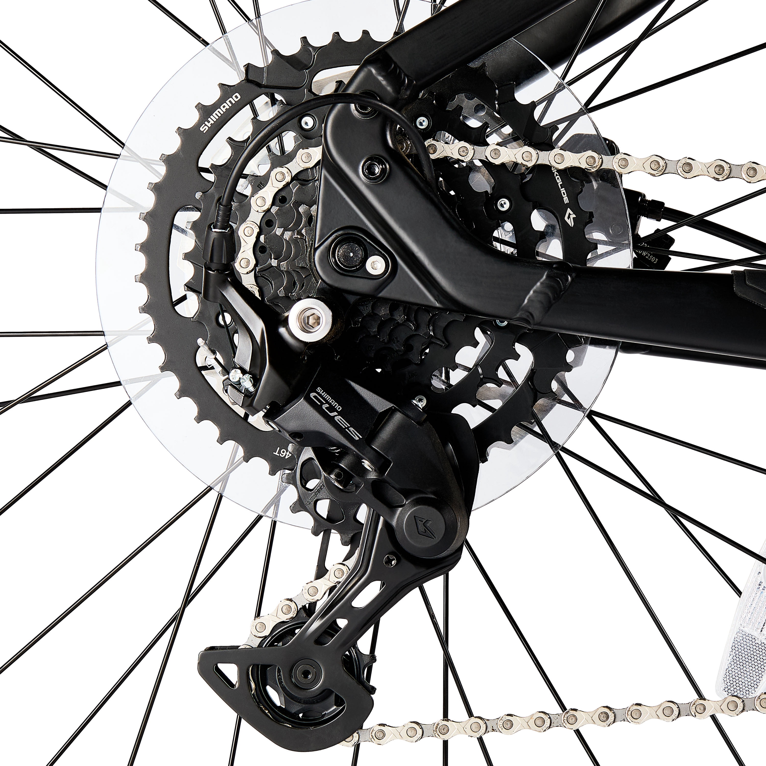 Ozark Trail 29" M.2 Ridge+ Electric Mountain Bike, Class 1 Mid-Drive, Large Frame, Fits Riders 5'9"-6'3"+, Black, Adult, Unisex, Online Only