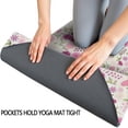 thumbnail image 3 of Pioneer Flower Floral Print Pattern Hot Yoga Mat Towel Non Slip for Hot Yoga - Quick-Drying Yoga Mat Cover with 4 Corner Pockets with Travel Bag - Hot Yoga Towel Non Slip 74"x26", 3 of 6