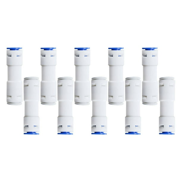 10 piezas válvula de retención de conexión rápida recta de 1/4 pulgada accesorio para purificador de agua filtro