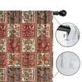 thumbnail image 4 of Blackout Kids Curtains,Red Boho Ethnic Floral Patchwork Pattern Childrens Insulated Curtains Set Of 2,Bedroom Essentials,Toddler Room Decor 52x63in(132x160cm), 4 of 5