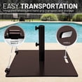 thumbnail image 3 of 75lb Flat Steel Brown Patio Umbrella Base, 3 of 6