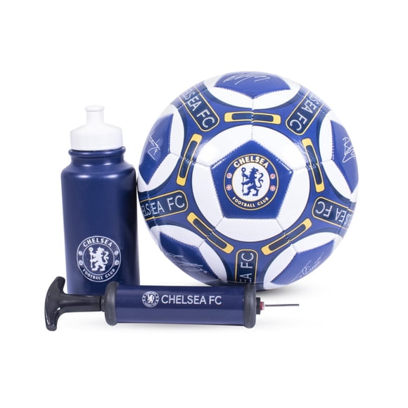 Chelsea - Signature Soccer Ball Gift Set Ball, Pump & Water Bottle)