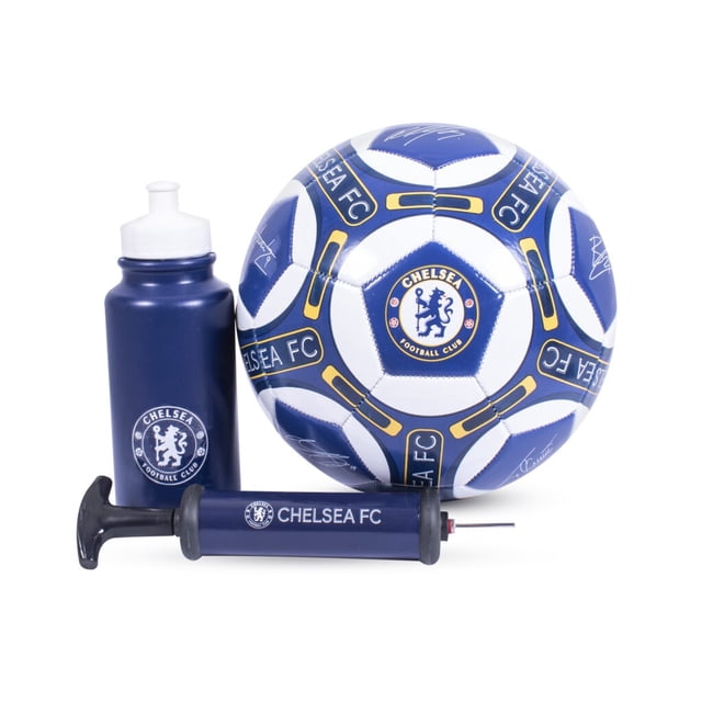 Chelsea - Signature Soccer Ball Gift Set Ball, Pump & Water Bottle)