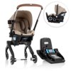Evenflo Shyft DualRide Infant Car Seat Stroller Combo with Carryall Storage and Green & Gentle Fabric (Topaz)