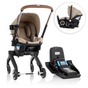Evenflo Shyft DualRide Infant Car Seat Stroller Combo with Carryall Storage and Green & Gentle Fabric (Topaz)