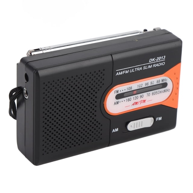 Portable AM Radio with Long Range Reception, Battery Operated Emergency Radio with Speaker, Headphone Jack & Pocket Size Design for Indoor, Outdoor, and Emergency Use