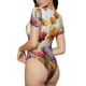 thumbnail image 2 of Balery Colorful Wildflower Meadow Body de cuello redondo de manga corta para mujer Tops de manga corta Tops básicos-Medium, 2 of 7