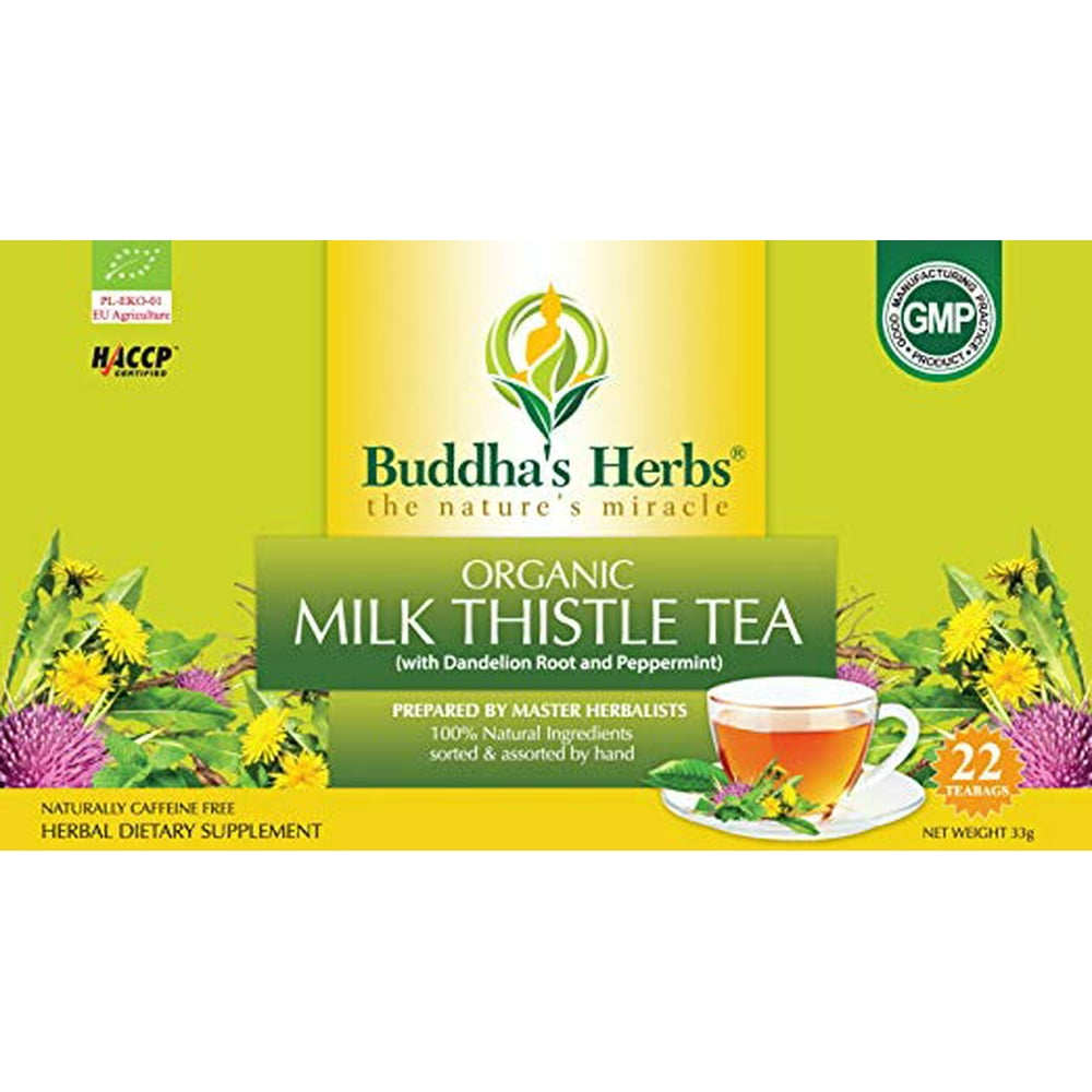 Buddha's Herbs Premium Organic Milk Thistle Tea with Dandelion Root