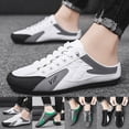 thumbnail image 2 of CHENge Mens White Sneakers Classic Lightweight Arch Support Zero Drop Mens Walking Shoes Lace Up Biking Footwear for Gym Travel Work, 2 of 8
