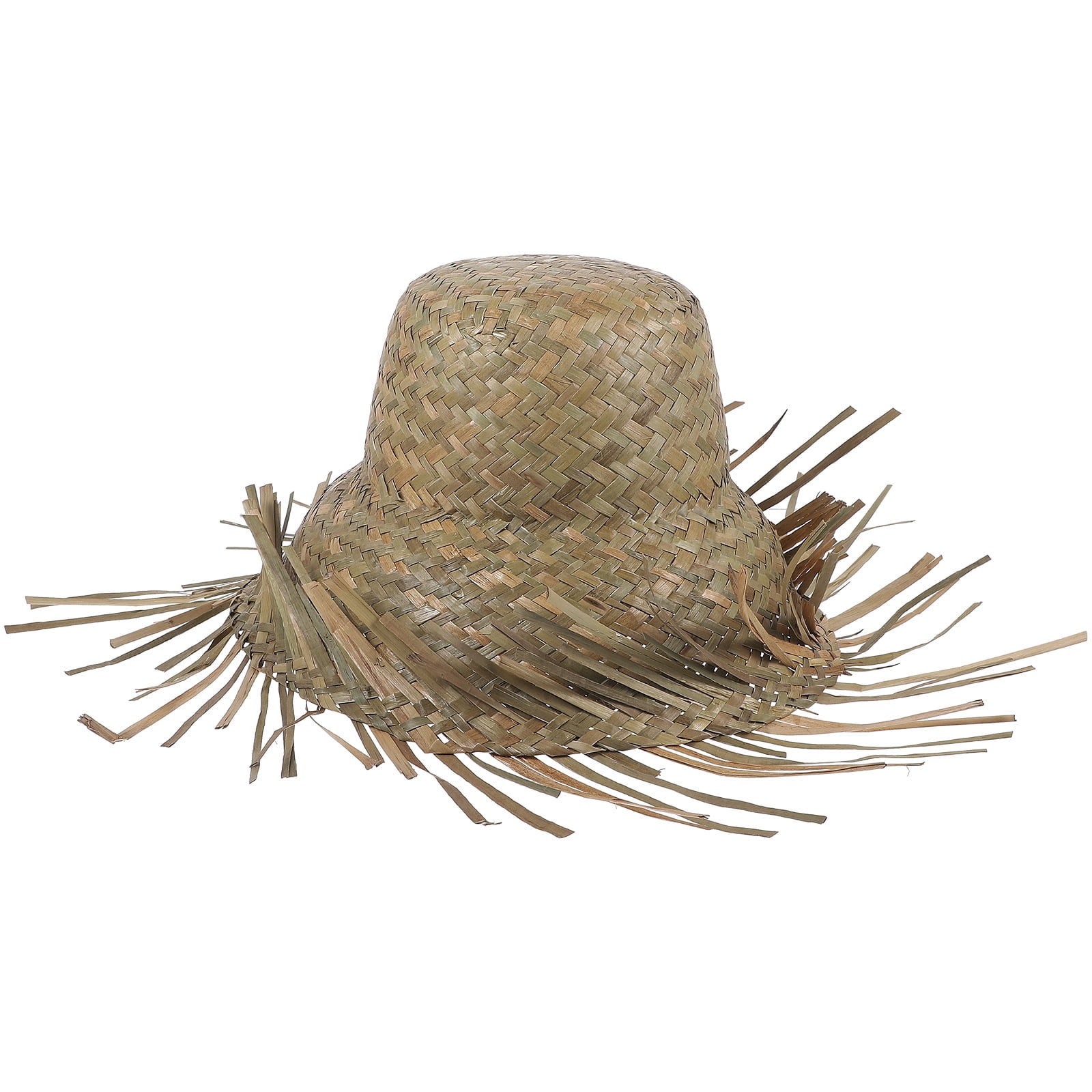 Troglfold woven hat Beach Straw Hat Woven Straw Sun Hat Hawaii Style Beach Hat Summer Hat Beach Mexican Mens Straw Hat,14.17"X14.17"X5.12"