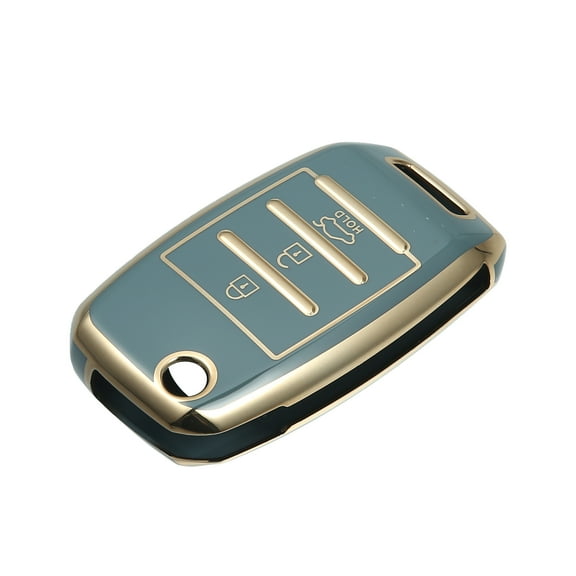 Unique Bargains Silicone for Smart Key Fob Case Cover for Kia Sorento 2013-2014 Key Fob Shell Protector Keyless Blue