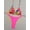 flower, variant on Ladies Tropical Print String Bikini Two Piece Swimsuit Thin Halter Strap Triangle Top Side Tie High Cut Bikini Bottom Leopard Pineapple Floral Bathing Suit For Poolside Travel S M L