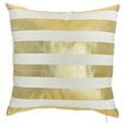 thumbnail image 2 of Gold and Ivory Wide Stripe Decorative Throw Pillow Cover, 2 of 3