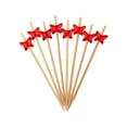 thumbnail image 1 of BambooMN Brand - Decorative Acrylic Butterfly End Bamboo Picks 3.9" (10cm) - 1,000pcs, Red, 1 of 1