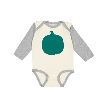 

Inktastic Allergy Awareness Teal Pumpkin Silhouette Gift Baby Boy or Baby Girl Long Sleeve Bodysuit