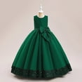 thumbnail image 2 of mgoYE Girl Party Dress Flower Girl Dress for Wedding Tulle Floor Length Princess formal Prom Party Pageant Dance Ball Gown(Dark Green,10-11 Years), 2 of 9
