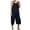 Navy, variant on gakvbuo Jumpsuits For Women Summmer Dressy Wedding Fashion Womens Ethnic Style Solid Cold Shoulder Suspender Cami Pants Jumpsuit