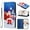 D, variant on Allytechgroup Christmas Series Case for Samsung Galaxy A16 5G, Stylish Pattern PU Leather TPU Interior Flip Wallet Cards Slots Cash Pocket Hand Wrist Shockproof Phone Cover for Women Men, A