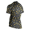 thumbnail image 3 of joogoo Yellow White Stars Pattern Men's Cycling Jerseys Mountain Bike Short Sleeve Tops 2XL, 3 of 7