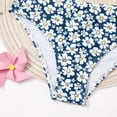 thumbnail image 5 of PEASKJP Swimsuit for Girls 2 Piece Swimsuit Beach Ruffle Tropical Swimming Suit Blue, Size 10-11 Years, 5 of 5