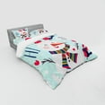 thumbnail image 2 of Ambesonne Christmas Bedding Set 4 Pcs, Bird Snow Xmas Theme, Queen, Blue White, 2 of 2