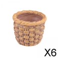 thumbnail image 1 of 6x Casa de Muñecas en Miniatura, Cesta Tejida, Juego de Simulación para Niños, Accesorios para Fotos, Micropaisaje, Diseño Clásico, 2,2x2,6 Cm, Modelo 6 piezas, 1 of 8