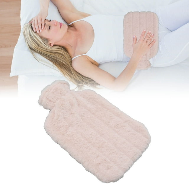 Hot Water Bag, 2000ML Hot Accessories Hot & Cold Therapies Hot Water Bottles Wall Controls Water Bottle High Density Injection Hot Water Bottle With Soft Cover For Winter