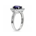 thumbnail image 2 of 3.90 Carat (ctw) Lab-Created Blue & White Sapphire Ring in Sterling Silver, 2 of 4