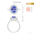 thumbnail image 4 of Angara Natural 2.9 Ct. Tanzanite with Diamond Halo Ring in 14K White Gold for Women (Ring Size: 11.5), 4 of 9