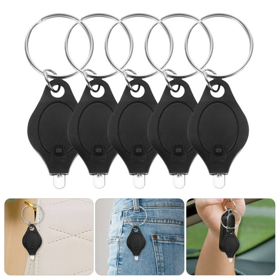 Niceauty LED Keychain Flashlight Blacklight Mini Torch Light Key Ring Lamp Portable Micro Torch for Coin Bag Wallet