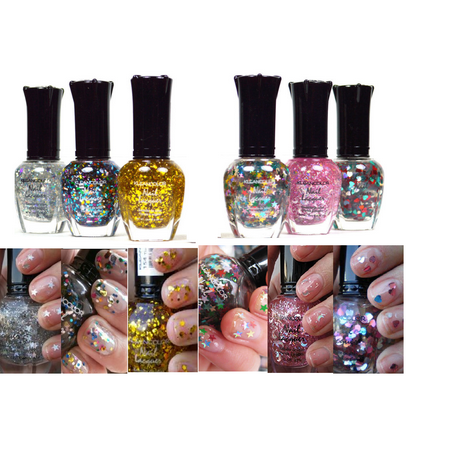 LWS LA Wholesale Store  KLEANCOLOR NAIL POLISH GLITTER HALF COLLECTION LOT OF 6 BEST COLORS! LACQUER (Best Varnish For Decking)