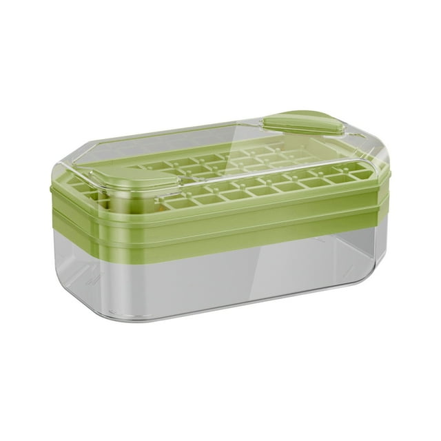 EGNMCR Household Ice Making Box Ice Ice Block Ice Block Storage Box One Click Press Ice Ice Box Set Household ice making