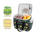 thumbnail image 2 of FORMRS Insulated Cooler Bag 24 Cans Capacity Soft Leakproof Lunch Box with Side Pockets, Blue Lemons, 2 of 7
